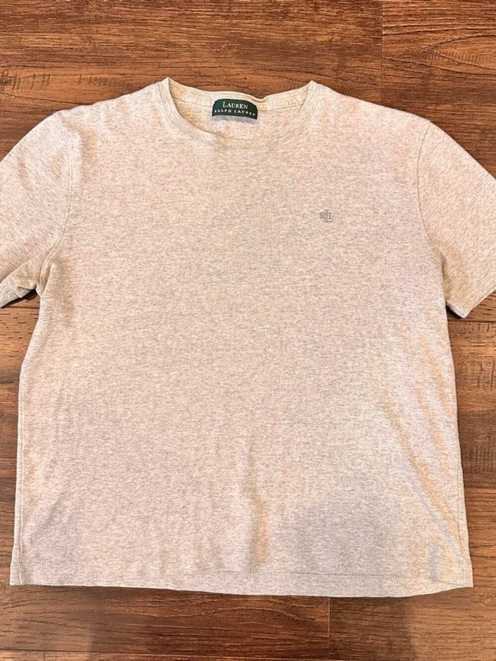 Ralph Lauren Gray Heather Cotton T-Shirt Green Label